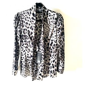 Dolce & Gabbana silk leopard print blouse